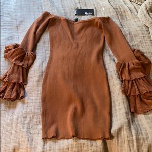 Brand New Chestnut Tight Form Fitting Dress